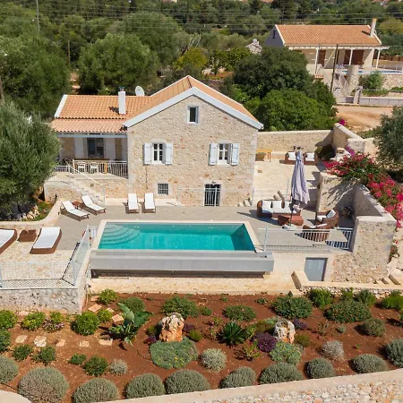 فيلة Fiscardo Luxury Stone Alex ,with Sunset View! *