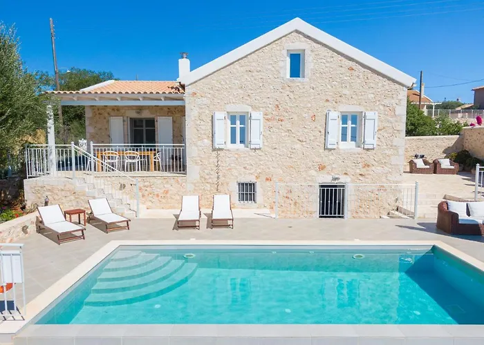 Fiscardo Luxury Stone Alex ,with Sunset View! Villa Fiskardo