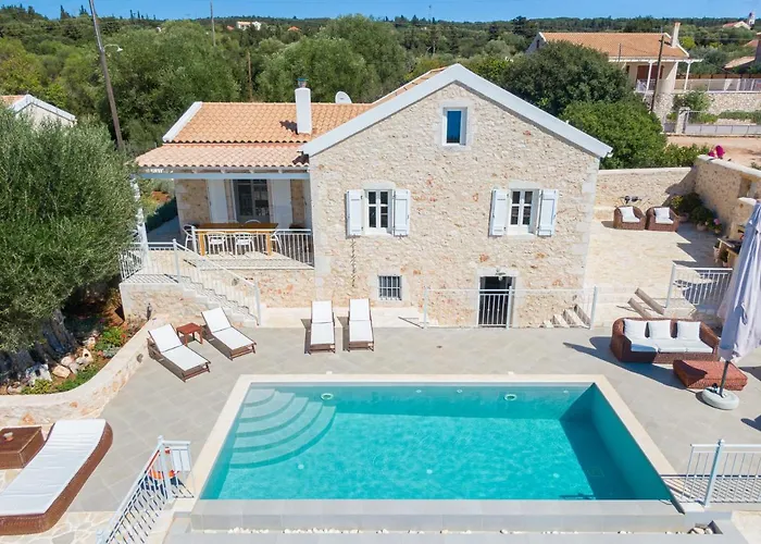 Fiscardo Luxury Stone Alex ,with Sunset View! *