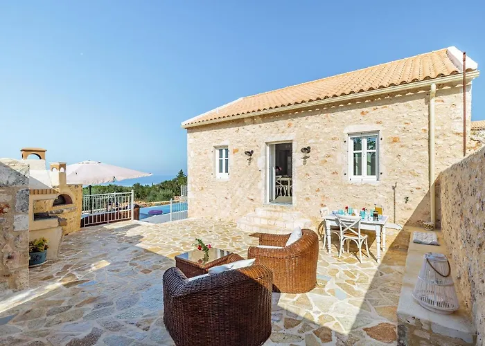 Fiscardo Luxury Stone Alex ,with Sunset View! *