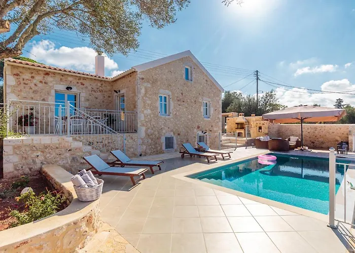 Fiscardo Luxury Stone Alex ,with Sunset View! Villa *